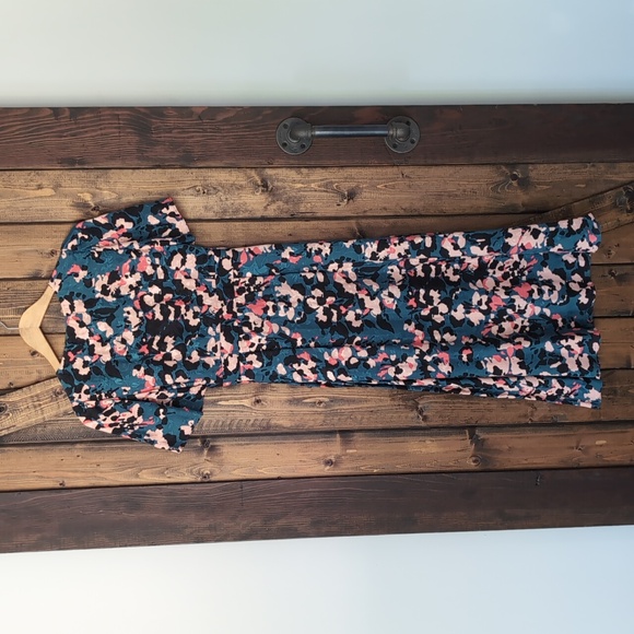 Monsoon Allegra Animal Print Tea Dress Teal Size US 4 NWT - Picture 5 of 6